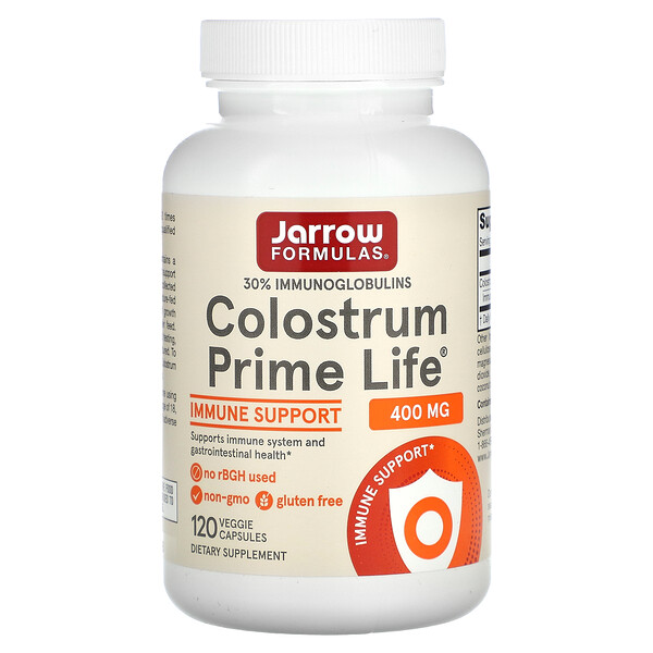 Колострум Prime Life - 400 мг - 120 растительных капсул - Jarrow Formulas Jarrow Formulas
