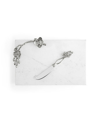 Маленькая сырная доска White Orchid с ножом, набор из 2 предметов MICHAEL ARAM