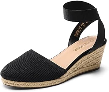 Женские Босоножки на каблуке DREAM PAIRS Espadrilles на резинке DREAM PAIRS