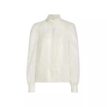 Блузка Gillian из смесового шелка с длинными рукавами FRAME