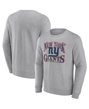 Men's Branded Heathered Charcoal New York Giants Playability Pullover Sweatshirt Fanatics