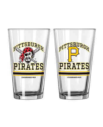 Pittsburgh Pirates, 16 унций, пинта, две упаковки стаканов Logo Brand