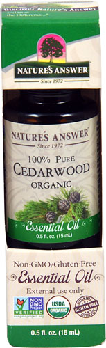 Nature's Answer 100% чистое органическое эфирное масло кедрового дерева -- 0,5 жидких унций Nature's Answer