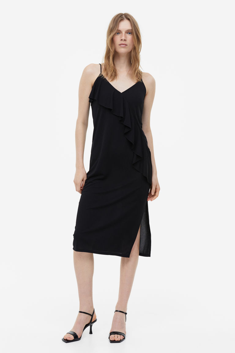 Женское Платье Миди с Баской H&M H&M