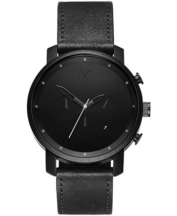 Мужские часы Chrono с черным кожаным ремешком 45 мм MVMT
