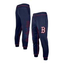 Мужские брюки-джоггеры New Era Navy Boston Red Sox Team с разрезами New Era