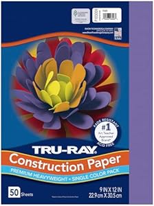 Pacon Tru-Ray Heavyweight Construction Paper, Violet, 9" x 12", 50 Sheets Tru-Ray