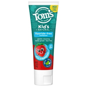 Tom's of Maine Kids Fluoride-Free Natural Toothpaste, Silly Strawberry, 5.1 oz. Tom's of Maine