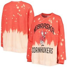 Женская толстовка Gameday Couture Scarlet Nebraska Huskers Twice As Nice с эффектом выцветания Dip-Dye Gameday Couture