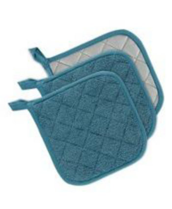 Basic Kitchen Collection, Quilted Terry, Storm Blue, Potholder Design Imports