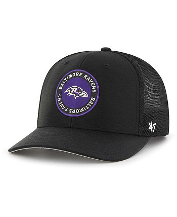 Черная мужская бейсболка Baltimore Ravens представляет гибкую кепку '47 Brand