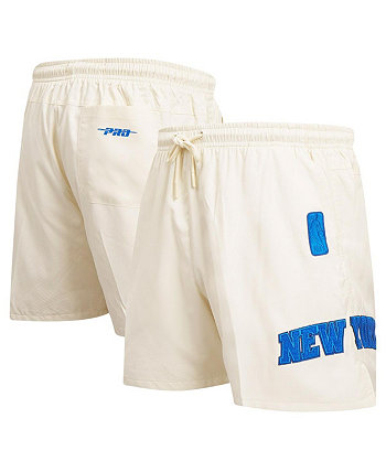 Men's Cream New York Knicks Triple Tonal Woven Shorts Pro Standard