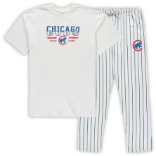 Мужские комплекты для сна Concepts Sport White/Royal Chicago Cubs Big & Tall в тонкую полоску Unbranded