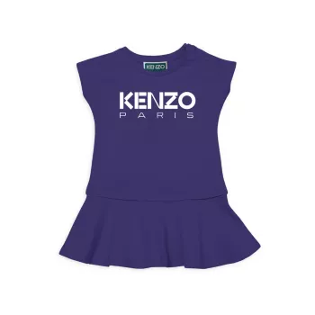 Маленькая девочка &amp;amp; Платье с заниженной талией для девочек с логотипом KENZO