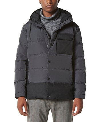 Мужская стеганая куртка с капюшоном Halifax Fabric Blocked с капюшоном Marc New York by Andrew Marc