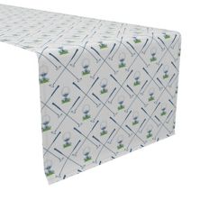 Table Runner, 100% Cotton, 16x72&#34;, Tee Up Golf Fabric Textile Products