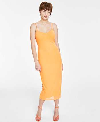 Женское сетчатое платье-комбинация миди, созданное для Macy's Bar III
