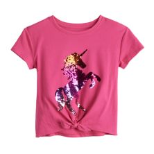 Girls 4-12 Jumping Beans® Tie Front Graphic Tee Jumping Beans