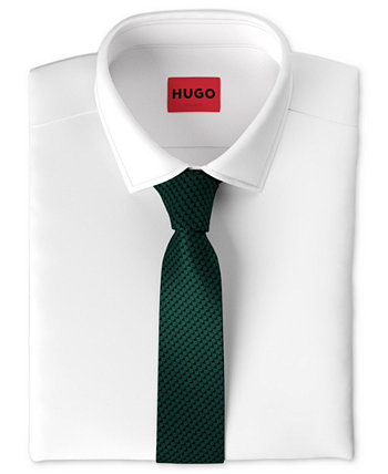 Мужской шелковый жаккардовый галстук HUGO BOSS