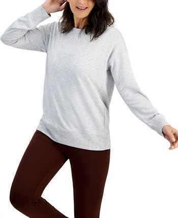 Women's Open-Back Long-Sleeve Pullover Top, Created for Macy's ID Ideology