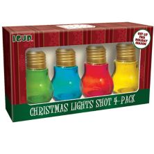 ICUP Christmas Lightbulbs Glass Shotglass 4-Pack Icup