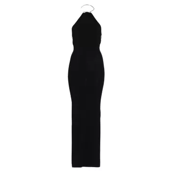 Clava Halterneck Floor-Length Dress Aya Muse