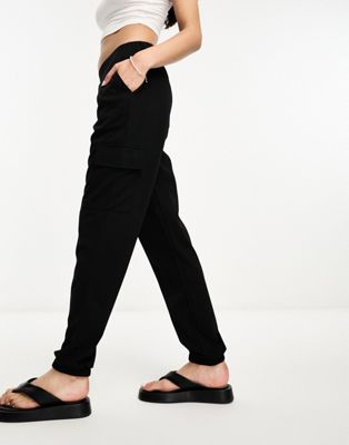 Черные брюки карго с манжетами JDY JDY