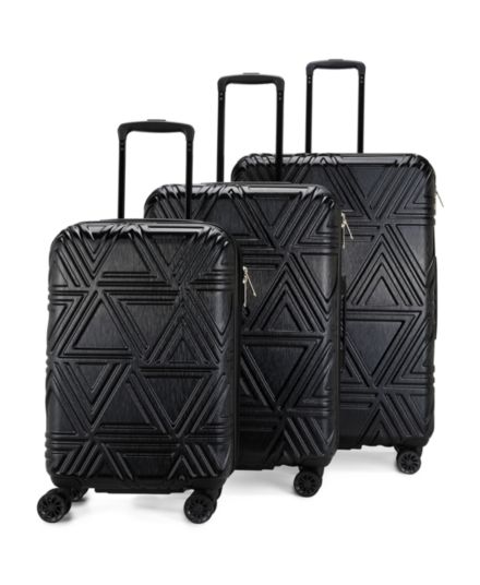 3-Piece Patterned Spinner Suitcase Set Badgley Mischka