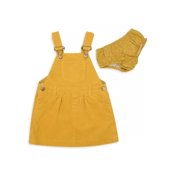 Baby, Little Girl's &amp; Коренастое вельветовое платье для девочки Dotty Dungarees