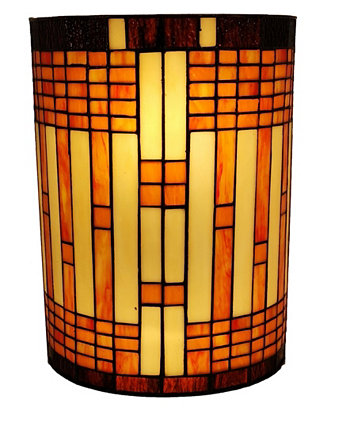 Бра Tiffany Style с 2 лампами и геометрическим рисунком Amora Lighting