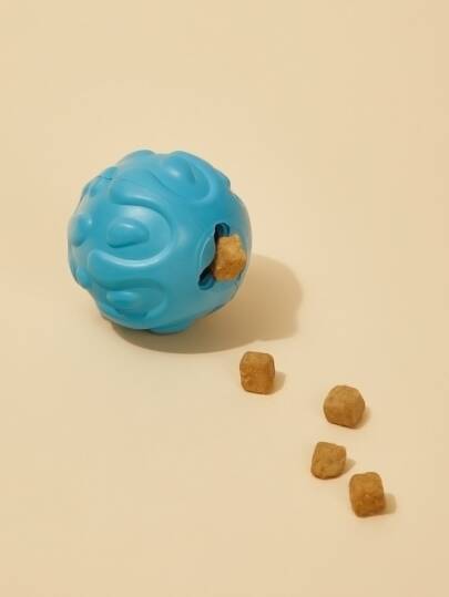 1шт Жевательный игрушечный мяч корма из резины для домашних животных SHEIN