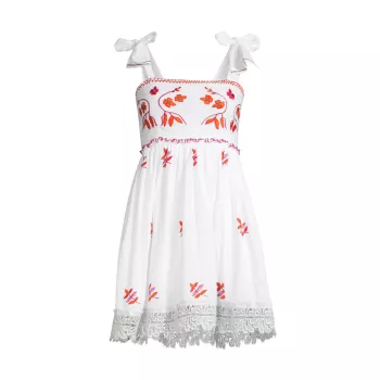 Мини-платье Ximena с цветочной вышивкой Waimari