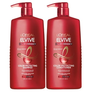 L,Oreal Paris Elvive Color Vibrancy Protecting Shampoo And Conditioner Set For Color Treated Hair, 28 Fl Oz (Set Of 2) L'Oréal Paris