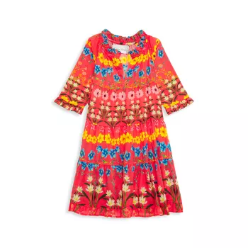 Маленькая девочка &amp;amp; Платье Nora с цветочным принтом для девочки Cara