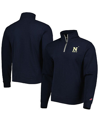 Мужской флисовый свитшот с молнией на четверть темно-синего цвета Navy Midshipmen Stack Essential League Collegiate Wear