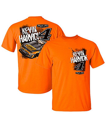 Мужская оранжевая футболка Kevin Harvick 2023 #4 GearWrench Stewart-Haas Racing Team Collection