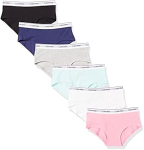 Calvin Klein Girls' Soft Cotton Modal Hipster Panty, 6 Pack Calvin Klein