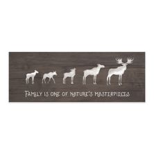 Персональные принты Moose Family 3 теленка Деревянные настенные рисунки Personal-Prints