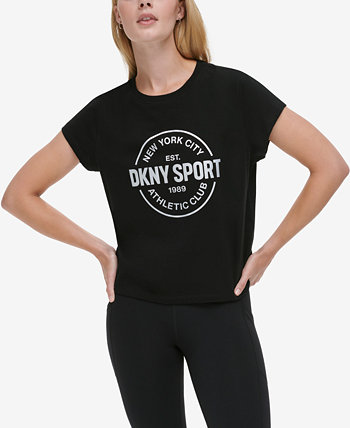 Women's Medallion Logo Cropped T-Shirt DKNY