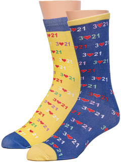 Набор из 2 пар носков для экипажа с синдромом Дауна John's Crazy Socks