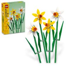 Праздничный подарок LEGO Нарциссы, желтые и белые нарциссы для украшения комнаты 40747 (216 деталей) Lego
