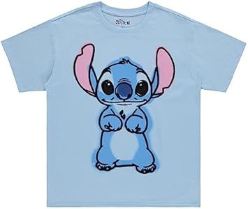 Женская футболка Disney с вышивкой Lilo и Stitch, 100% хлопок, размеры от XS до 3XL Disney