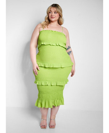 Women's Plus Size Ruffle Smocked Dress Rebdolls