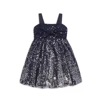 Маленькая девочка &amp;amp; Платье Bubble с пайетками для девочек Marchesa Notte