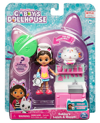 Gabby’s Dollhouse, Lunch and Munch Kitchen Set with 2 Toy Figures Gabby's Dollhouse