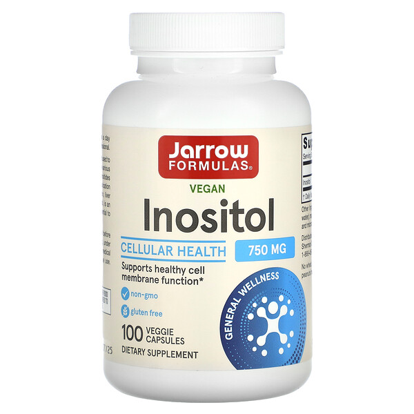 Инозитол, 750 мг, 100 растительных капсул Jarrow Formulas