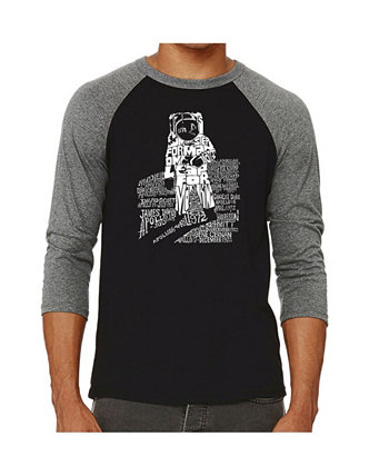 Мужская Футболка LA Pop Art Astronaut Raglan LA Pop Art