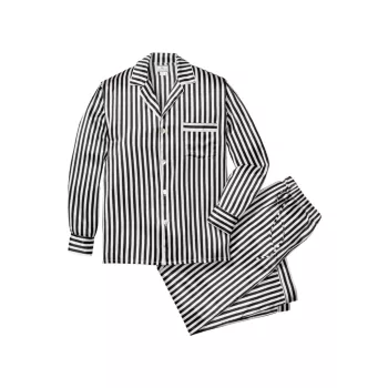 Полосатая шелковая пижама кабаре Petite Plume