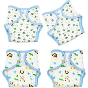 4-Piece Pack Reborn Baby Doll Diapers Underwear Accessories for 17-22 inch Reborn Doll Newborn Reusable Washable Doll Diapers Binlechuang