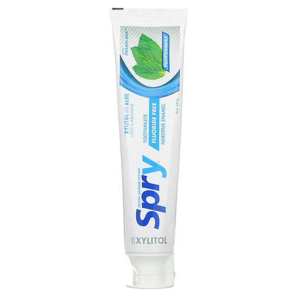 Spry Toothpaste, Защита от зубного камня, без фтора, перечная мята, 5 унций (141 г) Xlear